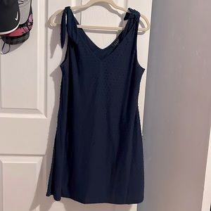 Blue sleeveless dress